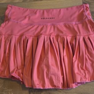 GOLDHINGE Women's Pink Pleated Skirt